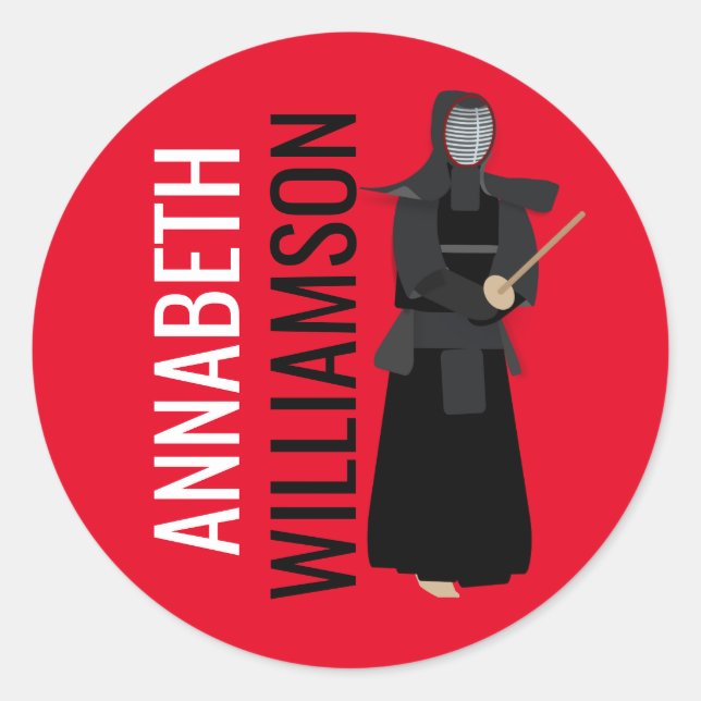 Kendo Runder Aufkleber (Vorderseite)