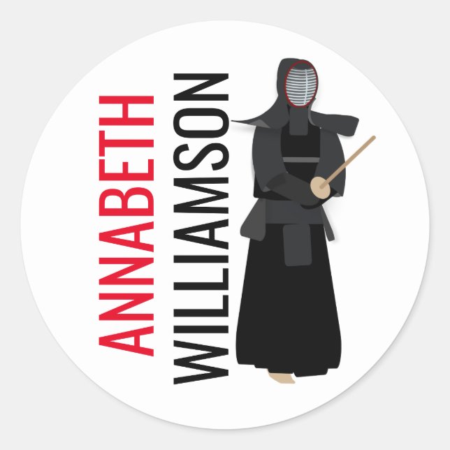 Kendo Runder Aufkleber (Vorderseite)