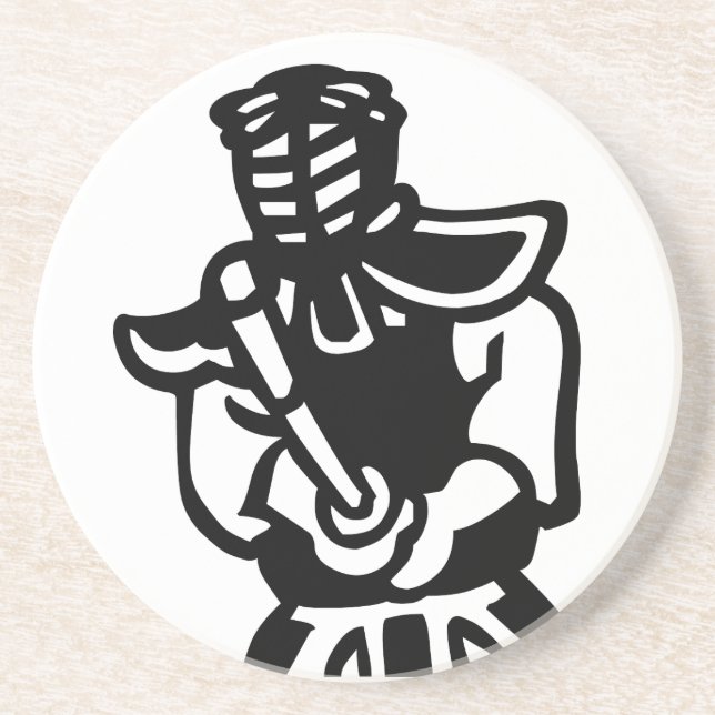 Kendo Sandstein Untersetzer (Vorne)