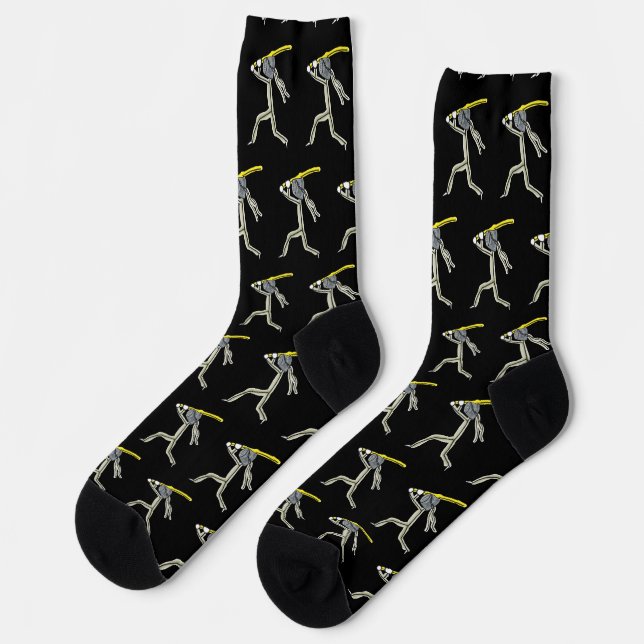 Kendo Stickman Socken (Linkes Detail)