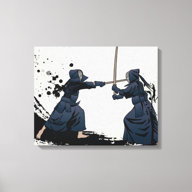 Kendo Sword Leinwanddruck (Vorderseite)