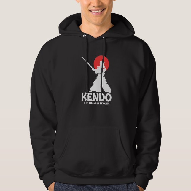 Kendo The Japanese Fencing Swordfighter Martial Sh Hoodie (Vorderseite)