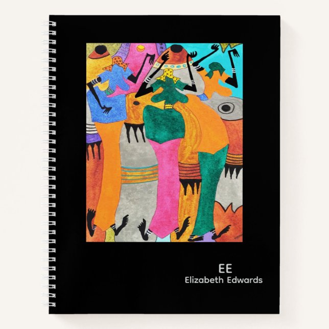 Kenia, African Art Joy Dance Notizbuch (Vorderseite)
