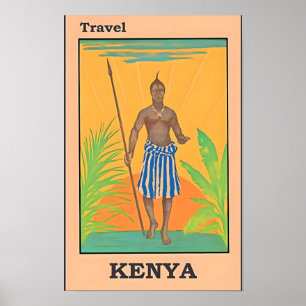 Kenia-Afrika-Reiseposter Poster