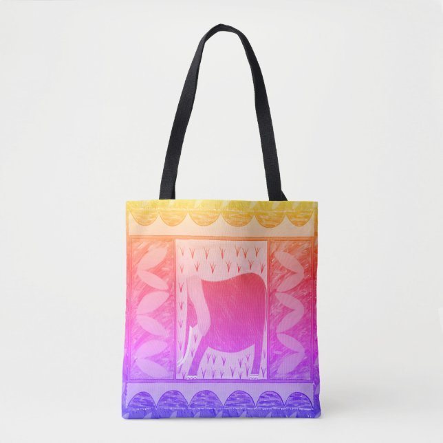 Kenia Elephant Tote Bag Tasche (Vorderseite)