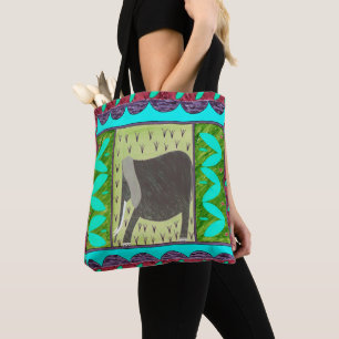 Kenia Elephnat Aqua Tote Tasche