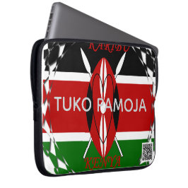 Kenia-Erbe Tuko Pamoja Tech Zusammenführen Laptopschutzhülle