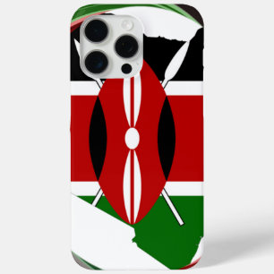 Kenia-Feier Bunte Flagge Karte Vektor Kunstwerk iPhone 15 Pro Max Hülle