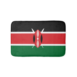 Kenia-Flagge Badematte