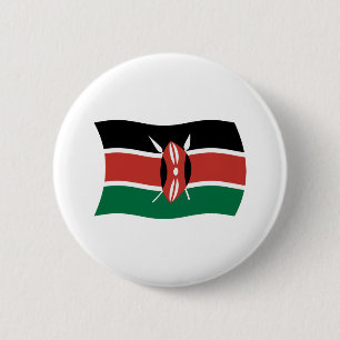 Kenia-Flagge-Button Button