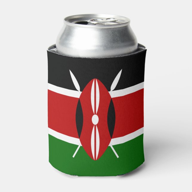 Kenia-Flagge Dosenkühler (Kanne Vorderseite)