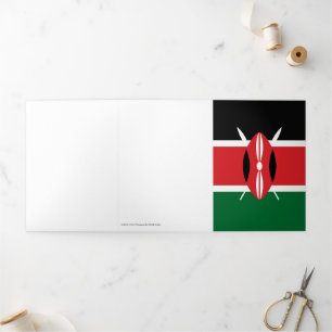 Kenia-Flagge Dreifach Gefaltete Karte