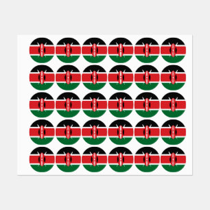 Kenia-Flagge Etiketten