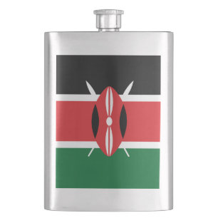 Kenia-Flagge Flachmann