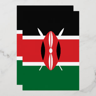 Kenia-Flagge Folieneinladung
