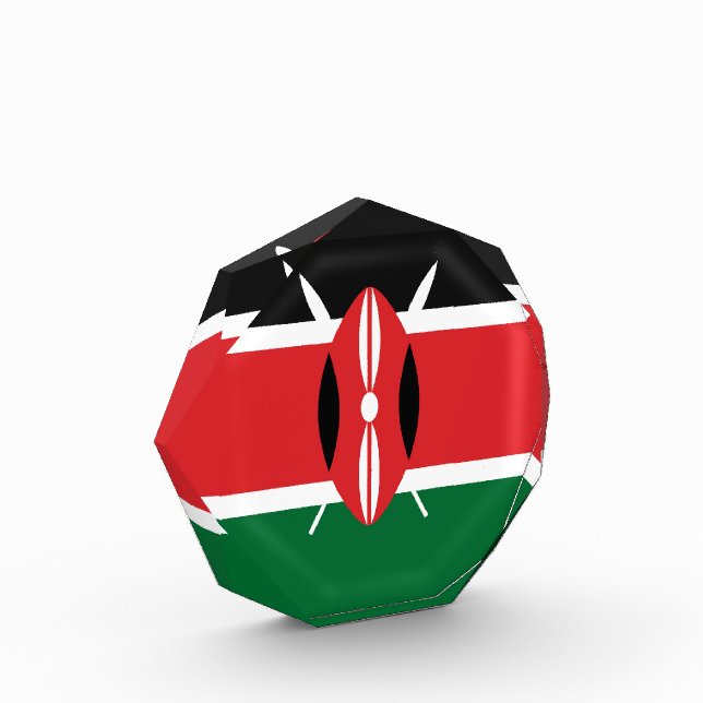 Kenia-Flagge Fotoblock (Links)