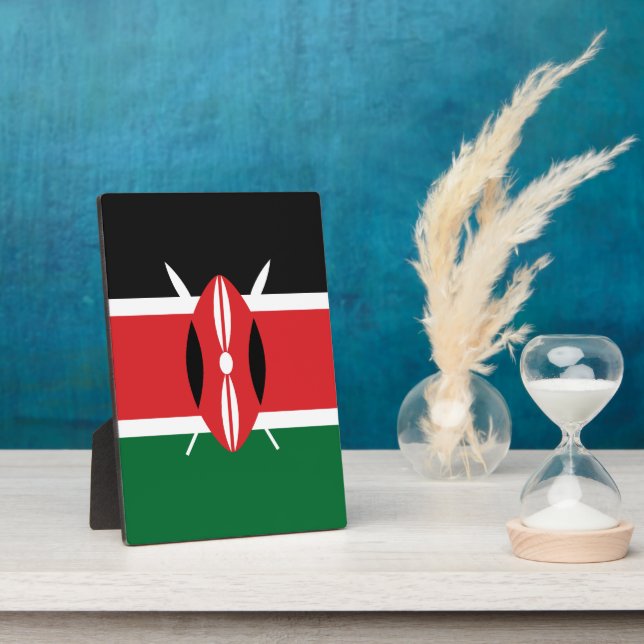 Kenia-Flagge Fotoplatte (Seite)