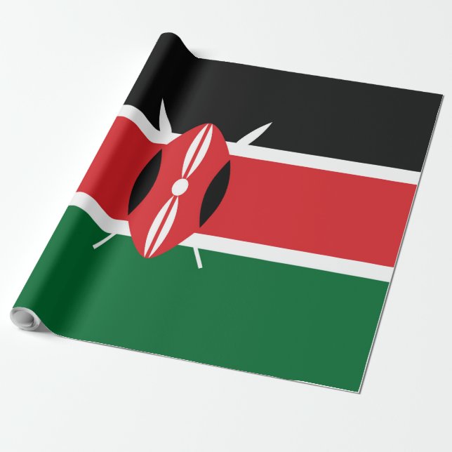 Kenia-Flagge Geschenkpapier (Ungerollt)