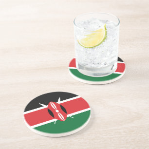 Kenia-Flagge Getränkeuntersetzer
