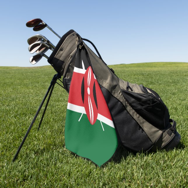 Kenia-Flagge Golfhandtuch (Gras)