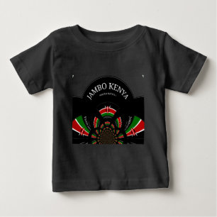 Kenia-Flagge Inspiriert Jambo Willkommen Design Ku Baby T-shirt