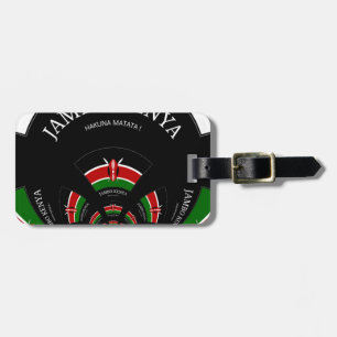 Kenia-Flagge Inspiriert Jambo-Willkommens-Design K Gepäckanhänger
