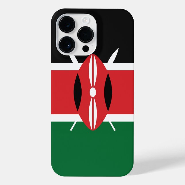 Kenia-Flagge iPhone 14 Pro Max Hülle (Rückseite)