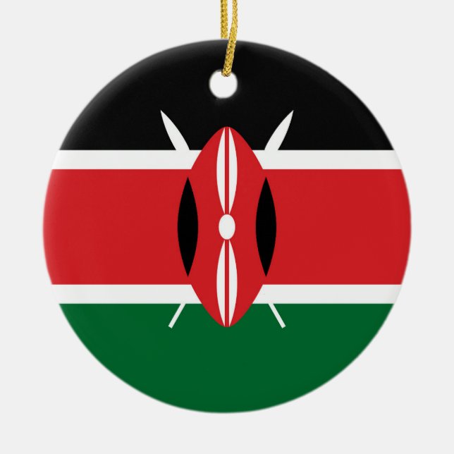 Kenia-Flagge Keramik Ornament (Vorne)