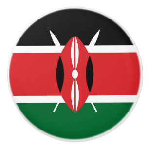 Kenia-Flagge Keramikknauf