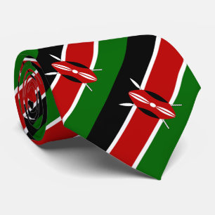 Kenia-Flagge Krawatte