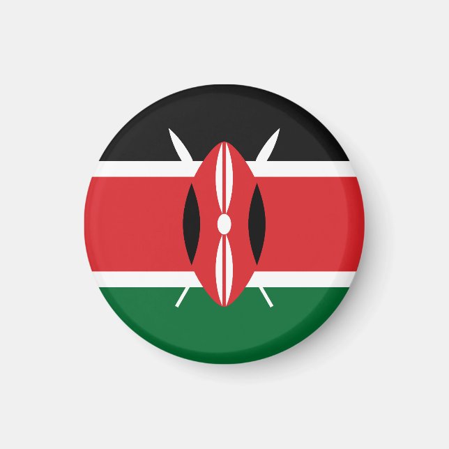 Kenia-Flagge Magnet (Vorne)