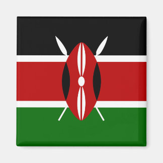 Kenia-Flagge-Magnet Quadrat Magnet