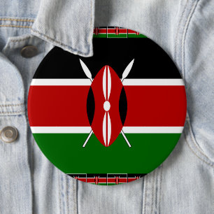 Kenia-Flagge: Mit Kunst im Rahmen einer Miniatur-F Button