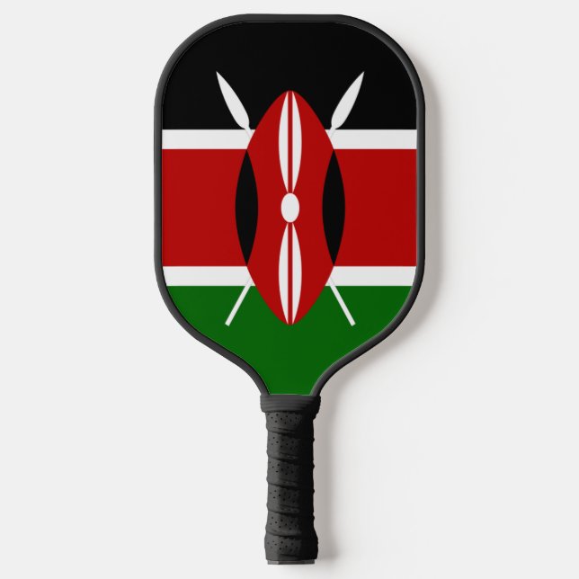 Kenia-Flagge Pickleball Schläger (Vorderseite)