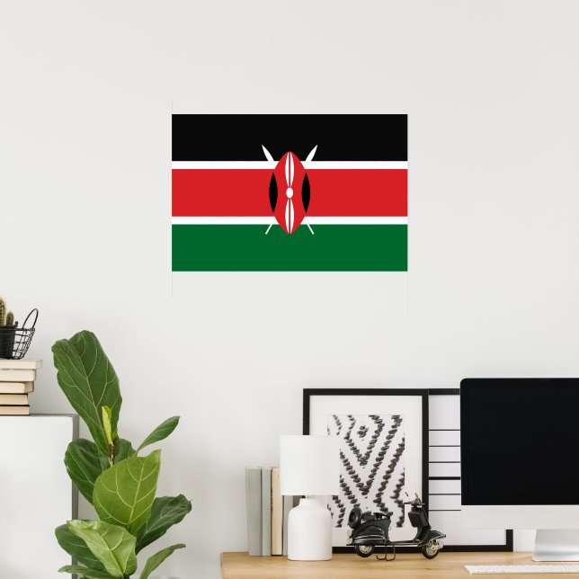 Kenia-Flagge Poster (Heimbüro)