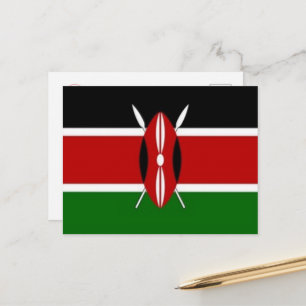 Kenia - Flagge - Postkarte