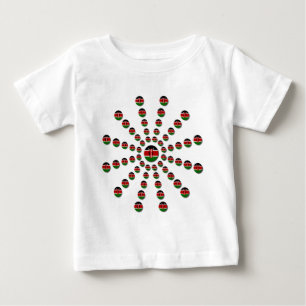 Kenia-Flagge Radialmuster: Patriotische Kunst & De Baby T-shirt