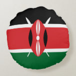Kenia-Flagge Rundes Kissen<br><div class="desc">Ein ideales Geschenk für alle,  die Patrioten ihres Landes sind!</div>