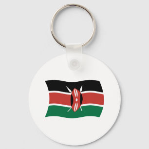 Kenia-Flagge Schlüsselanhänger