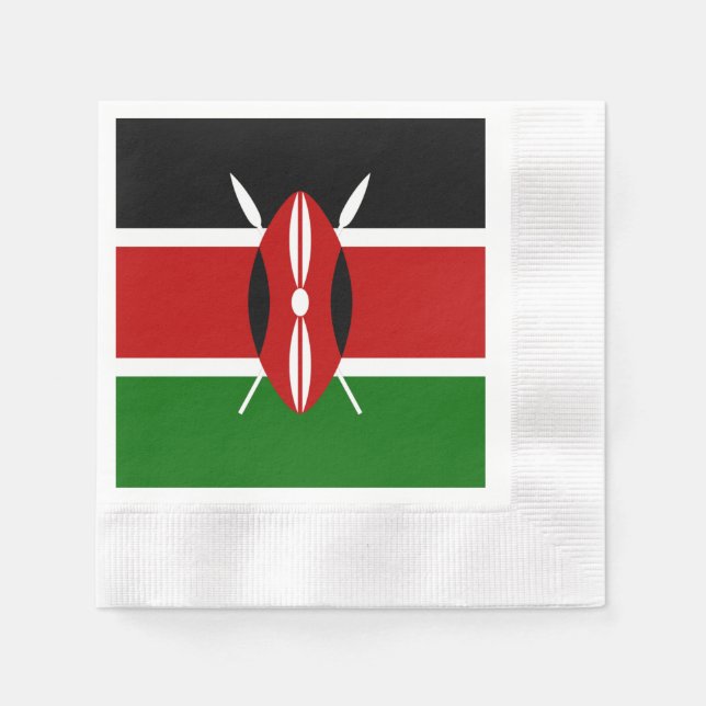 Kenia-Flagge Serviette (Vorderseite)