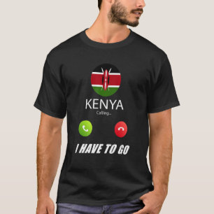 Kenia-Flagge Souvenir Kenya ruft an T-Shirt