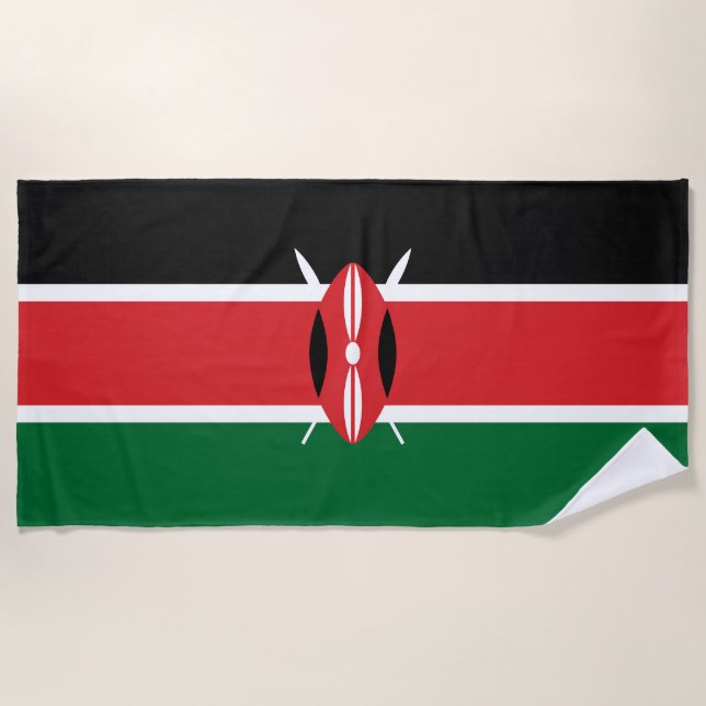Kenia-Flagge Strandtuch (Vorderseite)