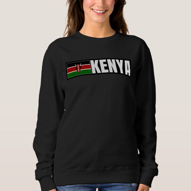 Kenia-Flagge Sweatshirt (Vorderseite)