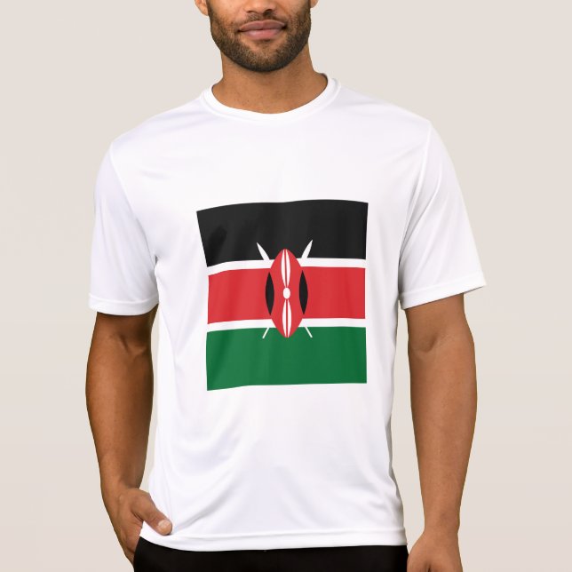 Kenia-Flagge T-Shirt (Vorderseite)