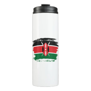 Kenia-Flagge Thermosbecher