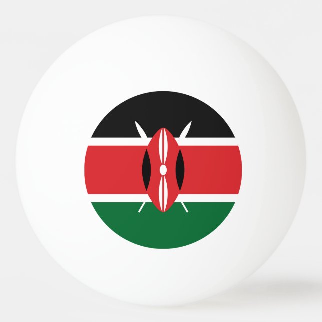Kenia-Flagge Tischtennisball (Vorderseite)