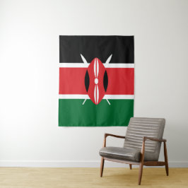 Kenia-Flagge Wandteppich