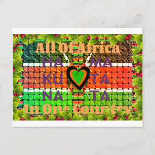 Kenia: ganz Afrika in einem Land - Waldenflagge Postkarte