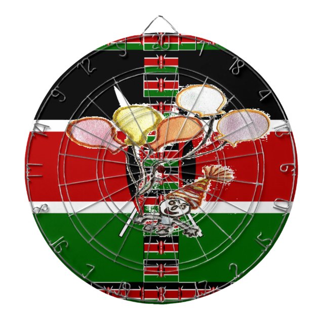 Kenia Geburtstag Dartscheibe (vorne)