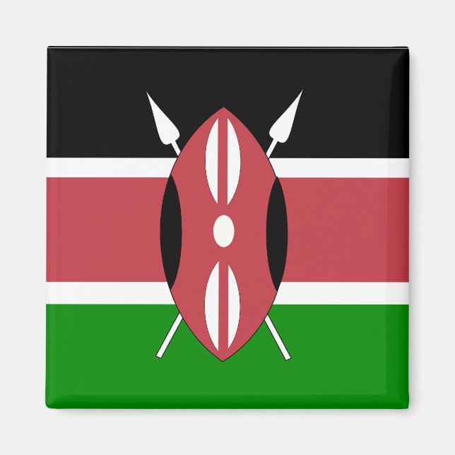 Kenia Hochwertige Flagge Magnet (Vorne)